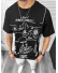 Tricou barbati negru, cu imprimeu, oversize Y181 22A-4.3