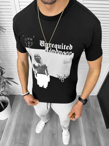 Tricou barbati ALB ,8270 D2-5.2