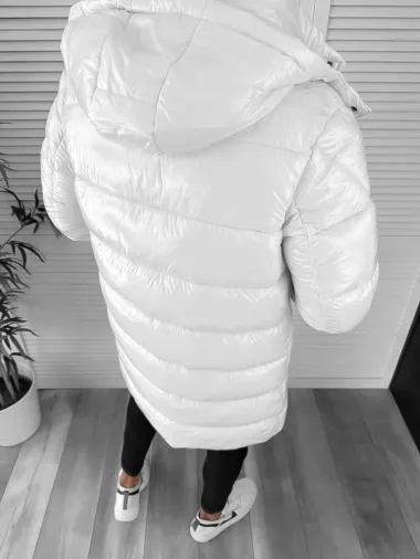 Geaca barbati de iarna, lunga, alba 5132 57-1