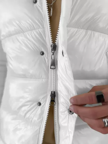 Geaca barbati de iarna, lunga, alba 5132 57-1