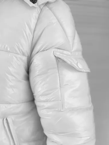 Geaca barbati de iarna, lunga, alba 5132 57-1