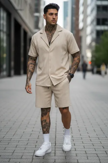 Camasa barbati casual bej 333A D2-4.1