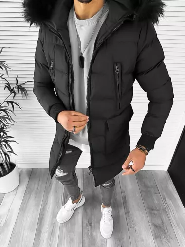 Geaca barbati groasa neagra de iarna 5040 57-4