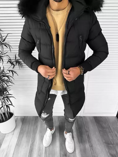 Geaca barbati groasa neagra de iarna 5040 57-4