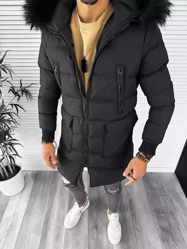 Geaca barbati groasa neagra de iarna 5040 57-4