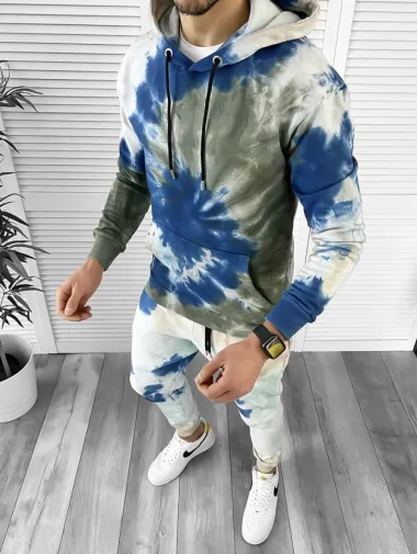 Hanorac barbati slim fit cu imprimeu pe spate cu mic defect DEFK022 N6-3.2