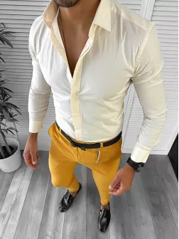 Camasa barbati slim fit crem 12658 BATAL Y17-4