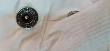 Blugi adolescenti albi conici cu defect DEF2724 D9-5