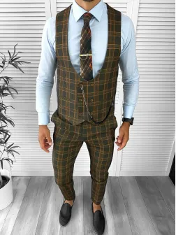 Pantaloni barbati eleganti in carouri 1745 O3-3.3