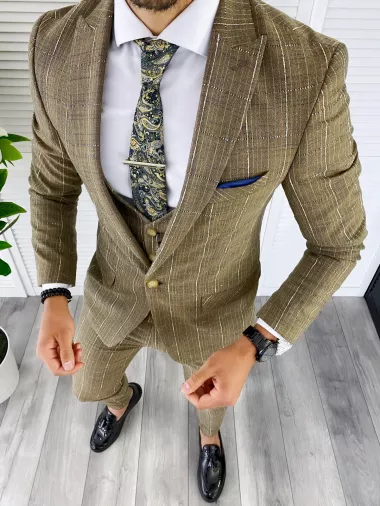 Sacou barbati slim fit maro 5362 N8-2.1