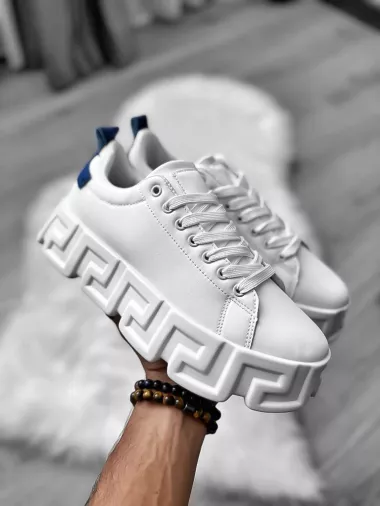 Adidasi barbati VSC Greca albi cu albastru 082 