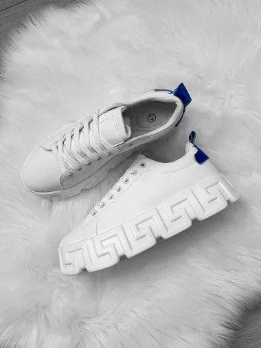 Adidasi barbati VSC Greca albi cu albastru 082 