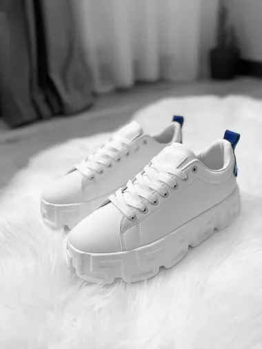 Adidasi barbati VSC Greca albi cu albastru 082 