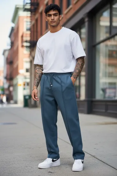 Pantaloni de trening albastru 2585 D2-3.2