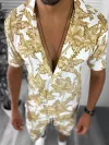 Compleu de vara camasa imprimeu + pantaloni 12772 O3-4.2