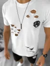 Compleu barbati tricou+pantaloni alb 12776 P20-6.3