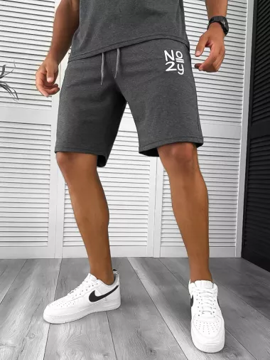 Trening barbati gri inchis pantaloni + tricou 10590 D3-1.2