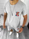 Trening barbati gri deschis pantaloni + tricou 10591 82-2.1