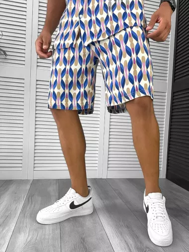 Compleu de vara camasa imprimeu + pantaloni 12001 D3-4.3