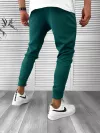 Pantaloni de trening verzi conici, silon, 12361 37-4