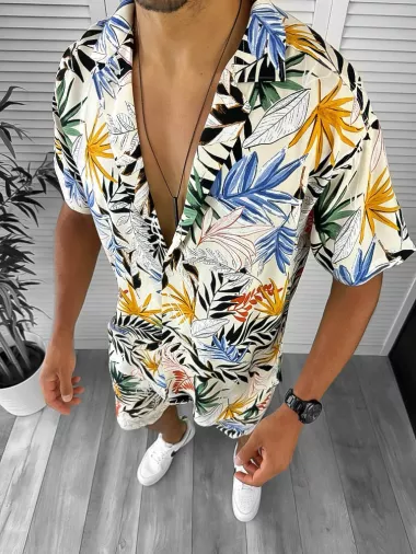 Compleu de vara camasa imprimeu + pantaloni 12779 N8-3.1