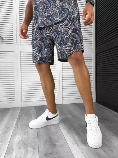 Compleu de vara camasa imprimeu + pantaloni 12780 D10-5