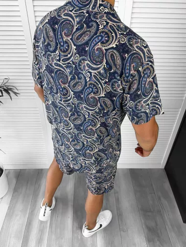 Compleu de vara camasa imprimeu + pantaloni 12780 D10-5