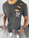 Compleu barbati tricou+pantaloni gri inchis 12781 41-4