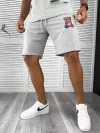 Compleu barbati tricou+pantaloni gri deschis 12782