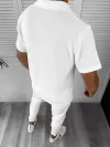 Trening barbati slim fit alb camasa + pantaloni 8203 119*