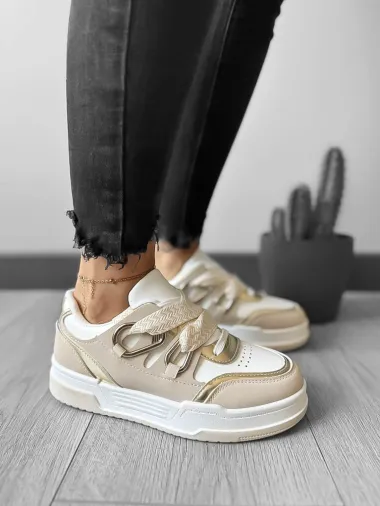 Adidasi dama casual bej 6455 N8-4