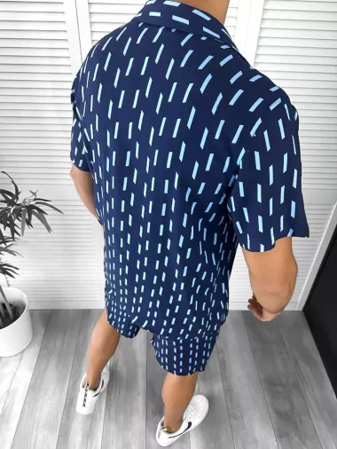 Compleu de vara camasa imprimeu + pantaloni 12752 O2-2.2