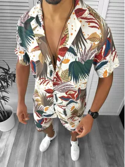 Compleu de vara camasa imprimeu + pantaloni 12756 P20-4.2