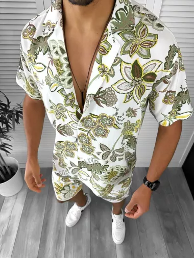 Compleu de vara camasa imprimeu + pantaloni 12757 79-4