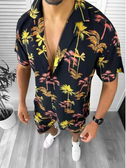 Compleu de vara camasa imprimeu + pantaloni 12759 O3-4.2