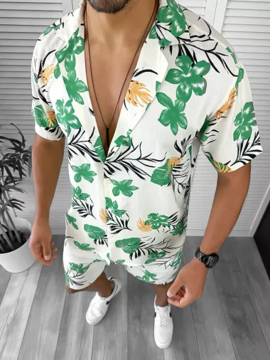 Compleu de vara camasa imprimeu + pantaloni 12760 P20-2.2