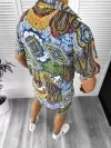 Compleu de vara camasa imprimeu + pantaloni 12762 16-2