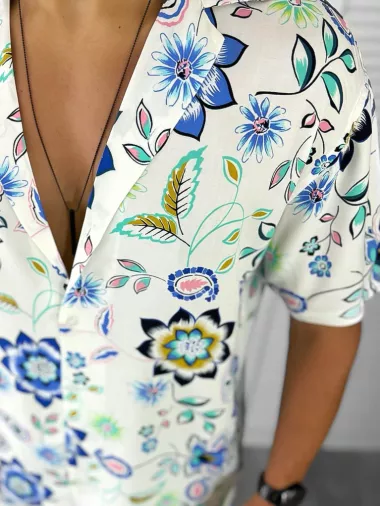 Compleu de vara camasa imprimeu + pantaloni 12162 D2-3.2