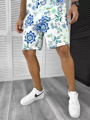 Compleu de vara camasa imprimeu + pantaloni 12162 D2-3.2