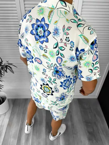 Compleu de vara camasa imprimeu + pantaloni 12162 D2-3.2