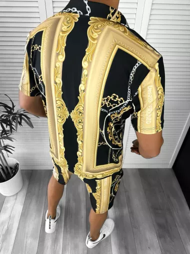 Compleu de vara camasa imprimeu + pantaloni 12767 O2-4.3