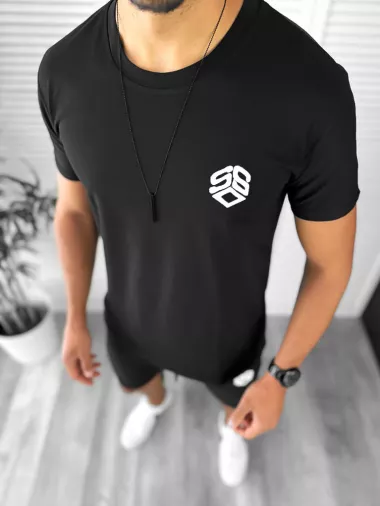 Trening barbati negru/negru pantaloni + tricou 11701 O6-4.3