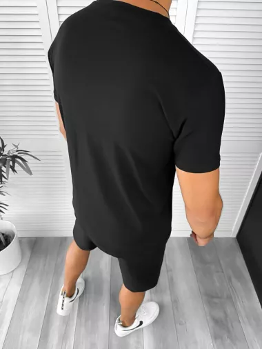 Trening barbati negru/negru pantaloni + tricou 11701 O6-4.3