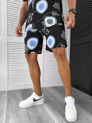 Compleu de vara camasa imprimeu + pantaloni 12742 D9-3