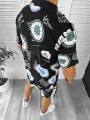Compleu de vara camasa imprimeu + pantaloni 12742 O4-4.2