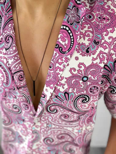 Compleu de vara camasa imprimeu + pantaloni 12743 76