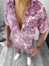 Compleu de vara camasa imprimeu + pantaloni 12743 D2-5.3