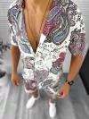 Compleu de vara camasa imprimeu + pantaloni 12744 N7-4.2