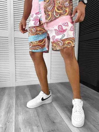 Compleu de vara camasa imprimeu + pantaloni 12745 O4-1.1