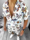 Compleu de vara camasa imprimeu + pantaloni 12748 O2-5.2